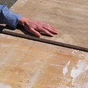 Travertine slabs from an office building in Paris (2 - 2,2 cm thick) - Sold per batch