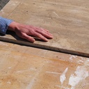 Travertine slabs from an office building in Paris (2,3 - 2,4 cm thick) - Sold per batch