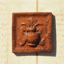 Handpainted glazed terracotta tile from the workshop of Agnès Emery (various sizes) - Only available in our physical shop