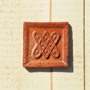 Handpainted glazed terracotta tile from the workshop of Agnès Emery (various sizes) - Only available in our physical shop
