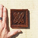 Handpainted glazed terracotta tile from the workshop of Agnès Emery (various sizes) - Only available in our physical shop