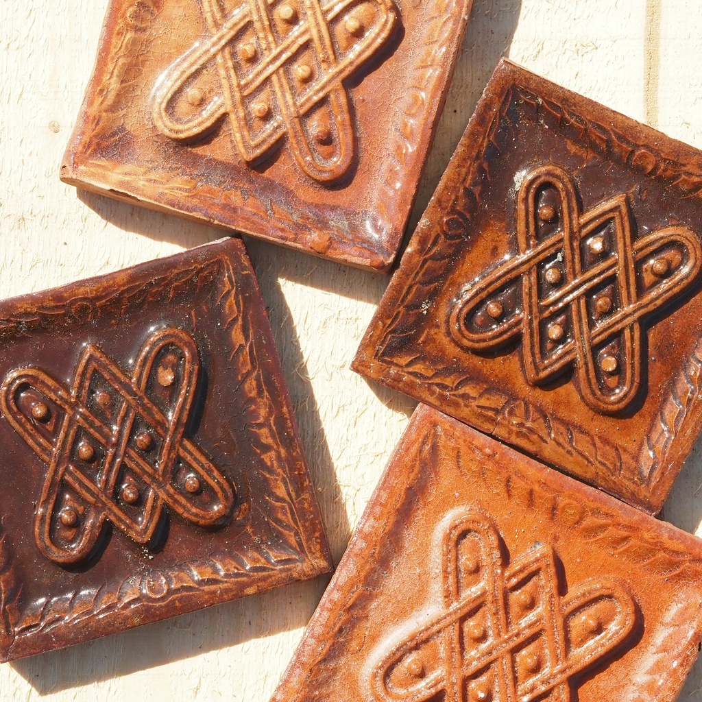 Box of 24 glazed terracotta wall tiles by Emery&Cie (15 x 15 cm) - Cobalt blue