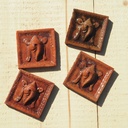 Box of 24 glazed terracotta wall tiles by Emery&Cie (15 x 15 cm) - Cobalt blue