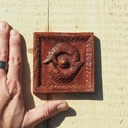 Handpainted glazed terracotta tile from the workshop of Agnès Emery (various sizes) - Only available in our physical shop