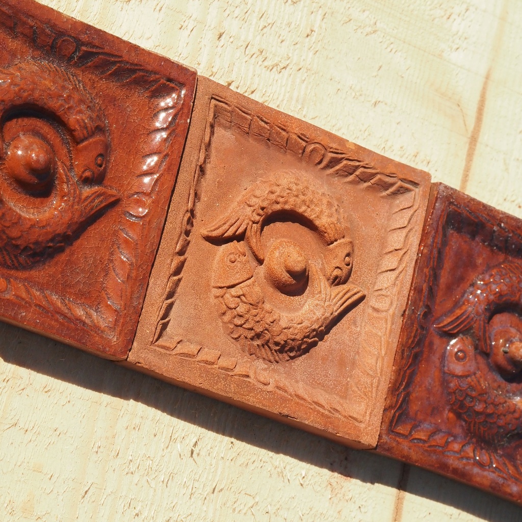 Box of 24 glazed terracotta wall tiles by Emery&Cie (15 x 15 cm) - Cobalt blue