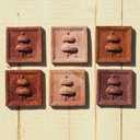 Box of 24 glazed terracotta wall tiles by Emery&Cie (15 x 15 cm) - Cobalt blue