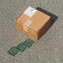 Box of 20 handmade wall tiles by Emery&Cie (5 x 5 cm) - Clear glass