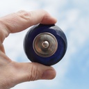 Glass cabinet knob with rosette by Emery&Cie (⌀ 5,5 cm) - Teal