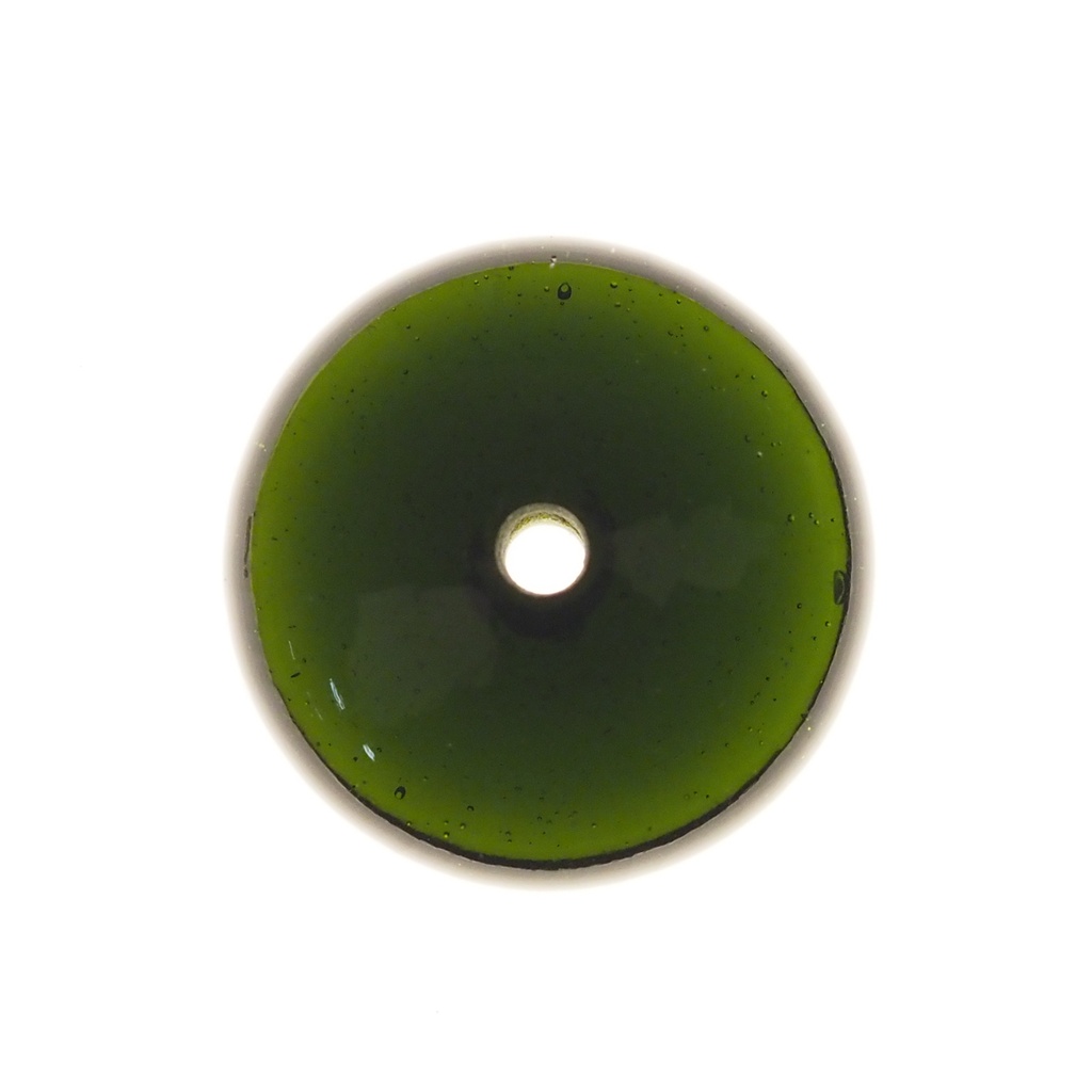 Glass cabinet knob with rosette by Emery&Cie (⌀ 4,5 cm) - Ana green