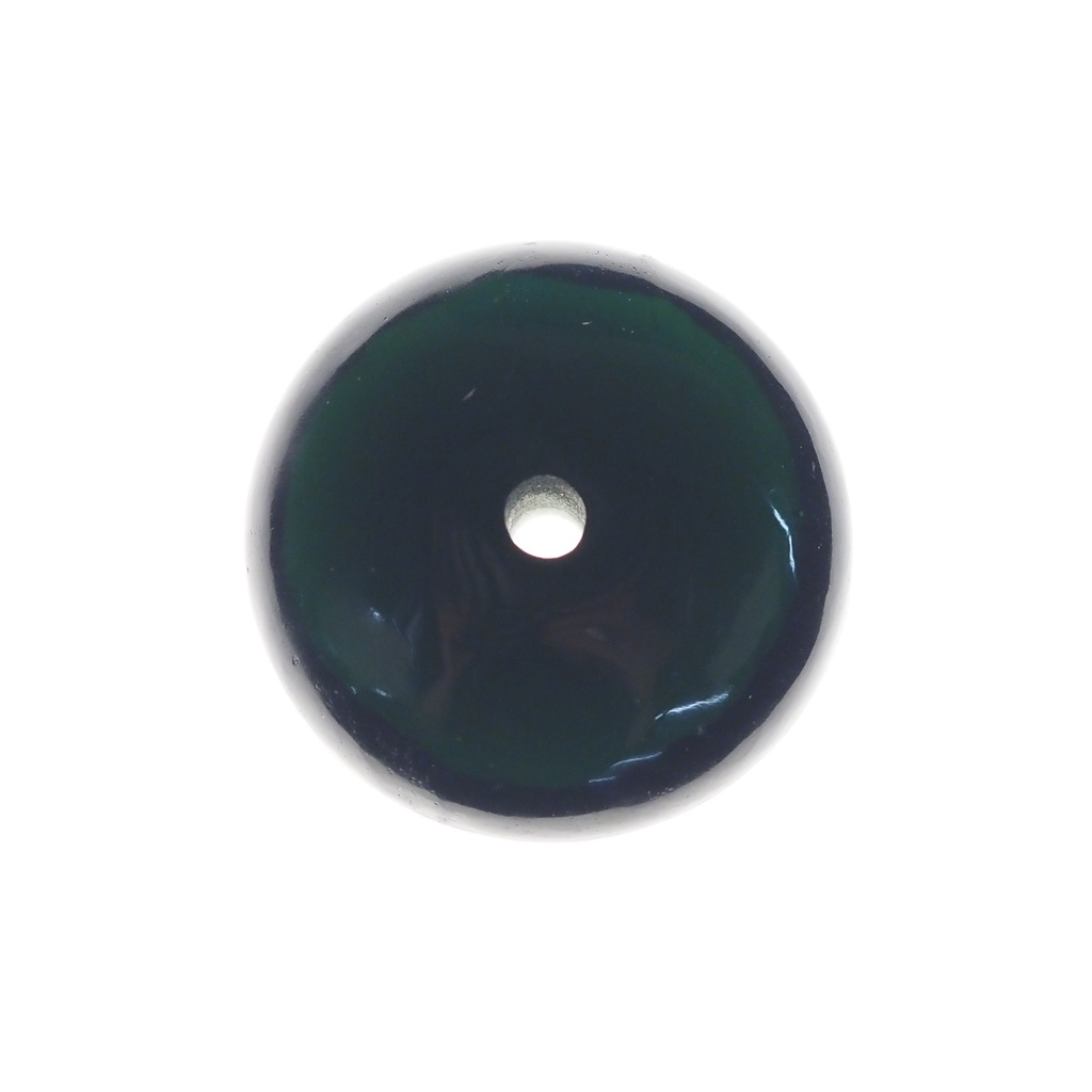 Glass cabinet knob with rosette by Emery&Cie (⌀ 4,5 cm) - Dark green