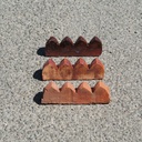 Embossed handmade tile in terracotta by Emery&Cie (13,5 x 4,5 cm) - Banana flower