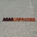 Embossed handmade tile in terracotta by Emery&Cie (13,5 x 4,5 cm) - Banana flower