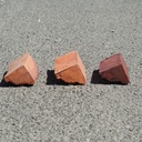 Embossed handmade tile in terracotta by Emery&Cie (14 x 5,5 cm) - Flare