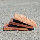 Embossed handmade tile in glazed terracotta by Emery&Cie (14 x 9,5 cm) - Purna Kalash