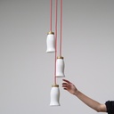 Cascade hanging light 'Tilda' with glass lampshades from Emery&Cie - White