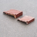 Wall coping tile in glazed clay (single slant)