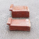 Wall coping tile in glazed clay (single slant)