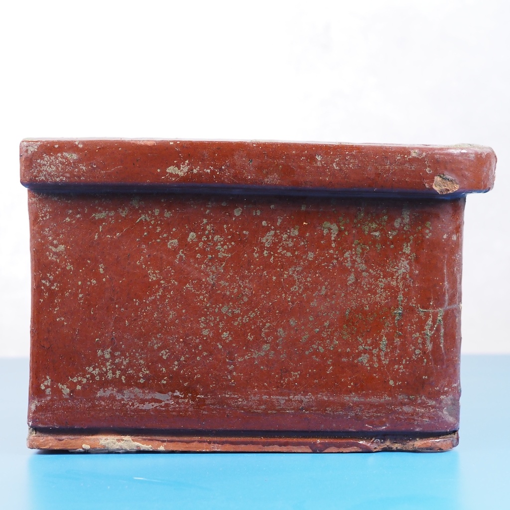 Wall coping tile in glazed clay (single slant)
