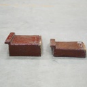 Wall coping tile in glazed clay (single slant)