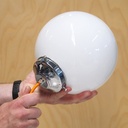 Hanging light 'Paco' in frosted glass