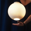 Hanging light 'Paco' in frosted glass