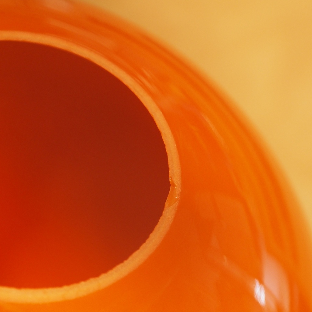 Hanging light 'Oscar' in opaline glass - Orange