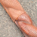 Embossed handmade frieze in terracotta by Emery&Cie (13,5 x 6 cm) - Snake (straight)