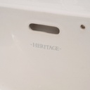 Double bathroom sink in green glazed porcelain by Villeroy & Boch