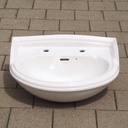 Double bathroom sink in green glazed porcelain by Villeroy & Boch