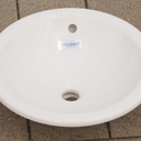 Double bathroom sink in green glazed porcelain by Villeroy & Boch