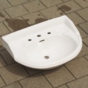 Double bathroom sink in green glazed porcelain by Villeroy & Boch