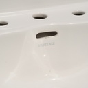 Double bathroom sink in green glazed porcelain by Villeroy & Boch