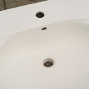 Double bathroom sink in green glazed porcelain by Villeroy & Boch