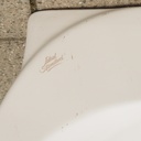 Double bathroom sink in green glazed porcelain by Villeroy & Boch