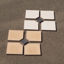 Handpainted glazed terracotta tile from the workshop of Agnès Emery (various sizes) - Only available in our physical shop
