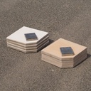 Box of 24 glazed terracotta wall tiles by Emery&Cie (15 x 15 cm) - Cobalt blue