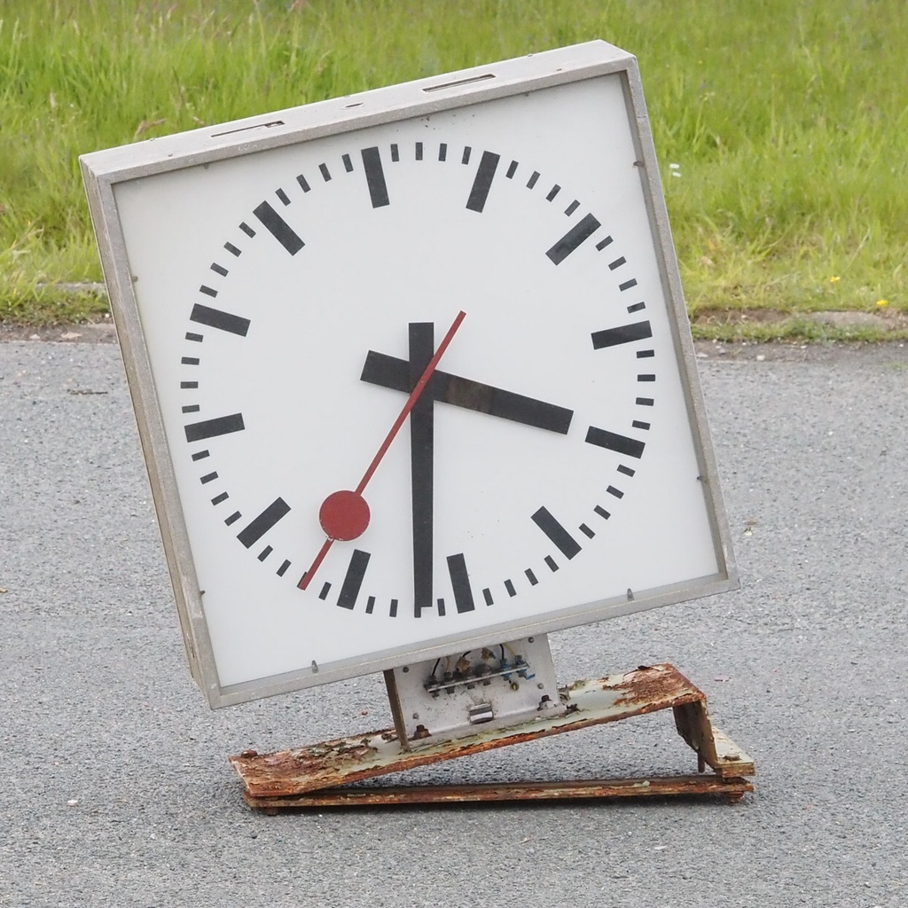 Wall mounted clock reclaimed from the SNCB - Various sizes and shapes