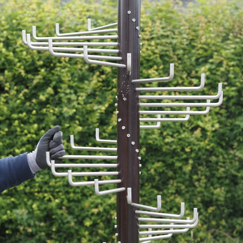 Spiral coat rack by Christophe Gevers from the Générale de Banque