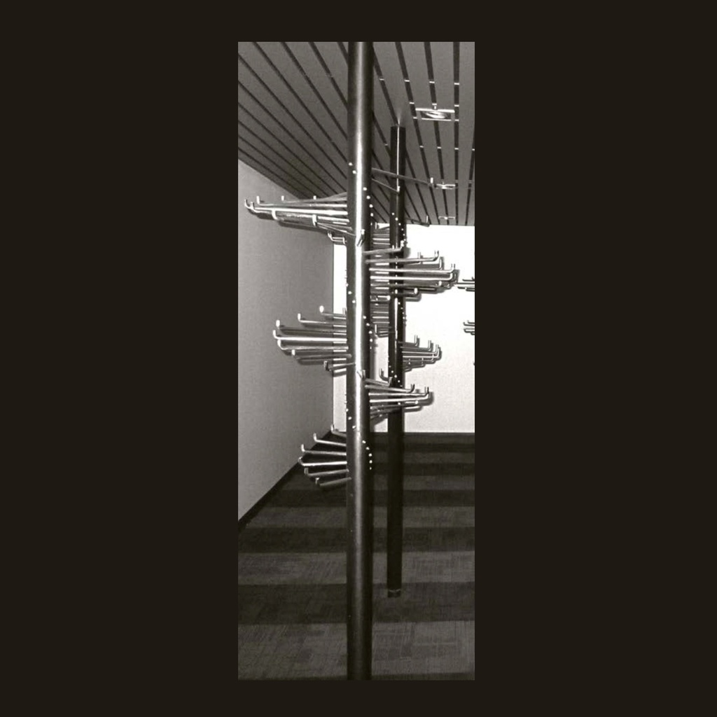 Spiral coat rack by Christophe Gevers from the Générale de Banque