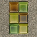 Handpainted glazed terracotta tile from the workshop of Agnès Emery (various sizes) - Only available in our physical shop
