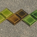 Handpainted glazed terracotta tile from the workshop of Agnès Emery (various sizes) - Only available in our physical shop