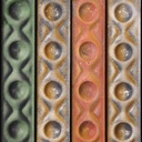 Handpainted glazed terracotta tile from the workshop of Agnès Emery (various sizes) - Only available in our physical shop