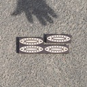 Handpainted glazed terracotta tile from the workshop of Agnès Emery (various sizes) - Only available in our physical shop