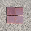 Handmade zellige tile in glazed terracotta by Emery&Cie (12 x 12 cm) - Purple