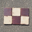 Handmade zellige tile in glazed terracotta by Emery&Cie (12 x 12 cm) - Purple