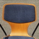 Black stackable chair by Pierre-Emmanuel Vandeputte - Low backrest (with various coloured corners)