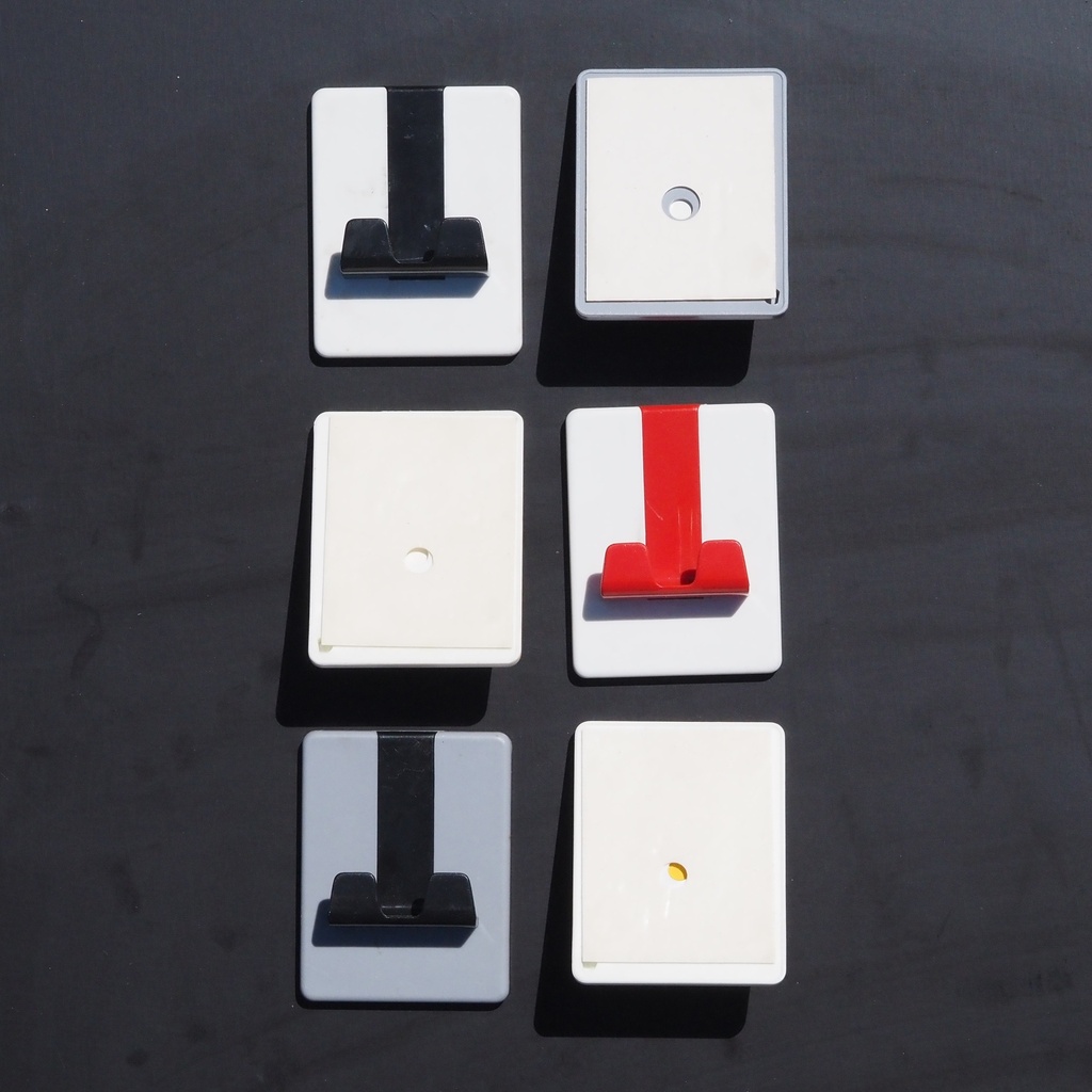 Double wall hook with adhesive back