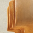 Stackable cantilever chair in pagwood and chromed steel by Fpf Flötotto