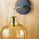 Wall sconce 'Ursula' in textured glass