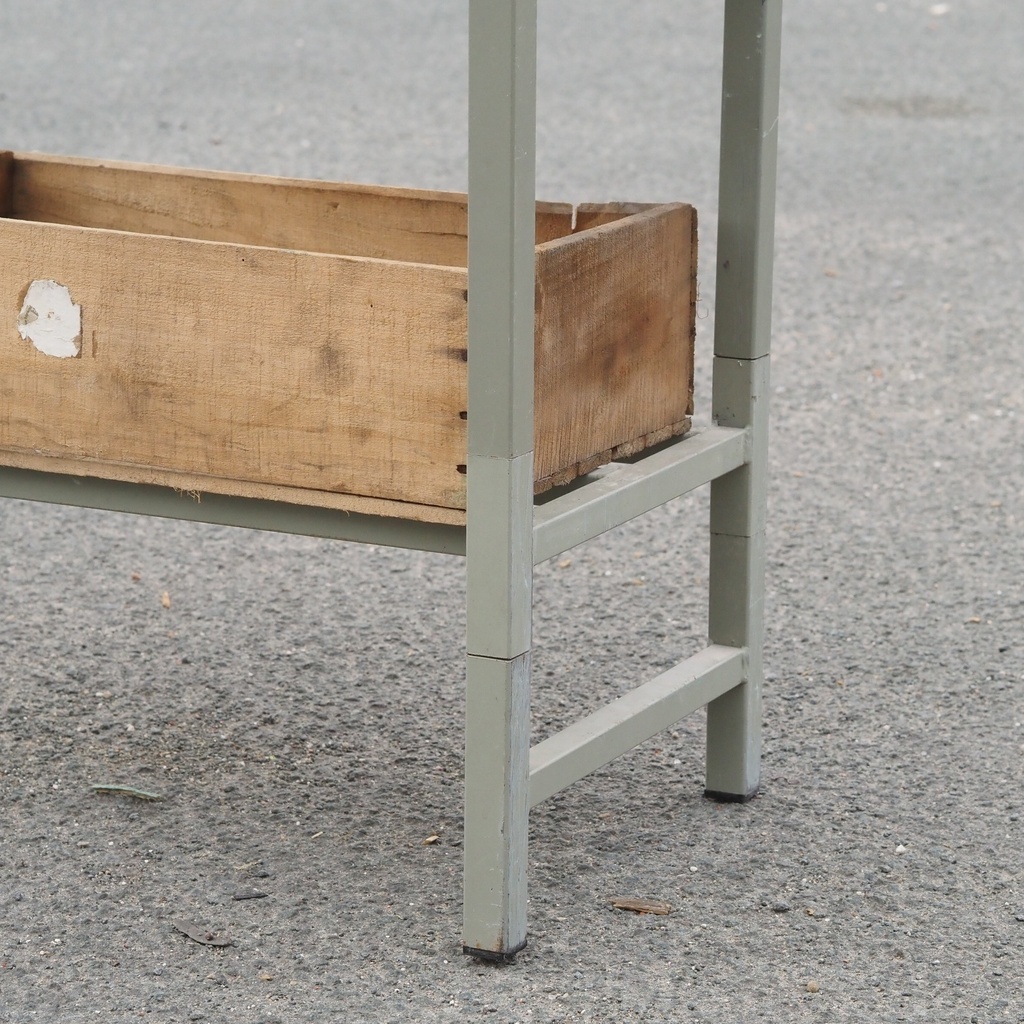 Workshop shelf in steel by Provost (4 modules) - Green/Grey